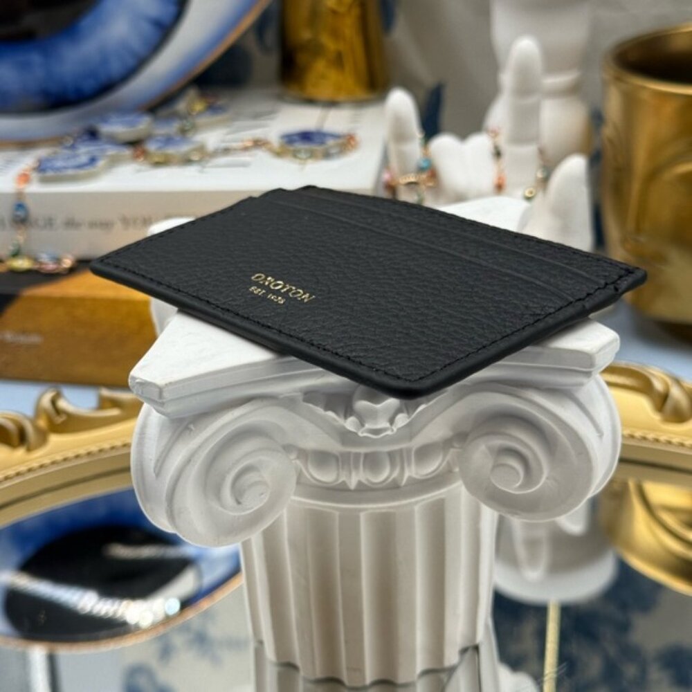 🆕 OROTON 🧿 NWOT Margot Card Sleeve, Black Leather Cardholder - Picture 7 of 15